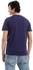 Ted Marchel Eagle Printed Pattern Navy Blue Short Sleeves T-Shirt
