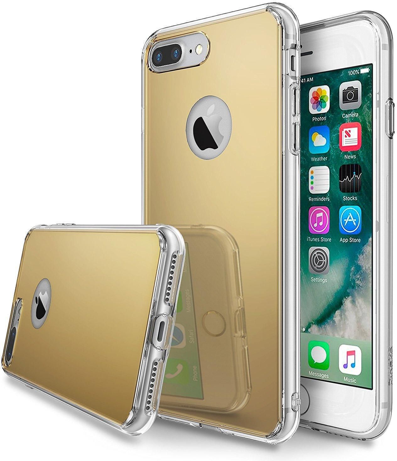 Rearth Ringke Fusion Mirror Shock Absorption Hard Case for Apple iPhone 7 Plus - Gold