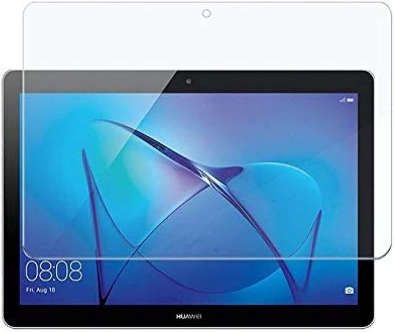 ( Huawei MediaPad T3 10 ) واقي شاشة زجاج مقوى عالي الدقة لموبايل هواوى ميديا باد تى 3 10 - 0 - شفاف