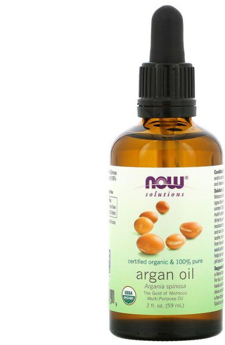 Now Foods, Solutions, Certified 100% Pure Organic Argan Oil, 2 fluid ounces (59 ml)