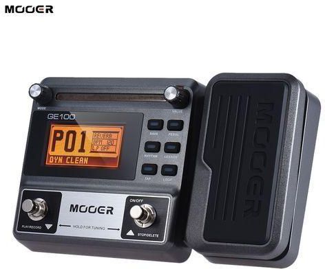 Mooer GE100 Guitar Multi-effects Processor Effect Pedal With Loop Recording(180 Seconds) Tuning Tap Tempo Rhythm Setting Scale & Chord Lesson Functions