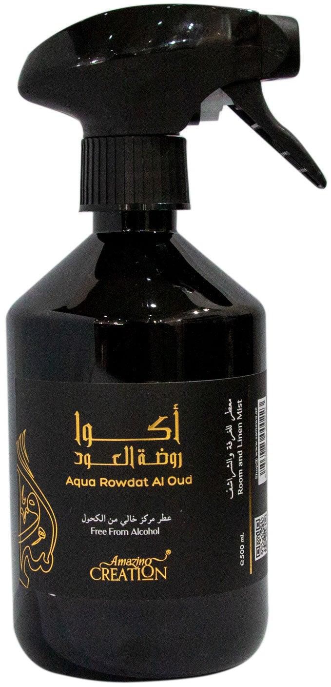 Amazing Creation Aqua Rowdat Al Oud Room And Linen Mist 500ml - Alcohol Free