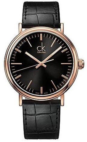 Calvin Klein K3W216C1 Leather Watch - Black