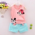 D-baby 2PCS Girls Tops + Pants Outfits Casual Pure cotton Clothes Sleeveless Summer Girl Costume
