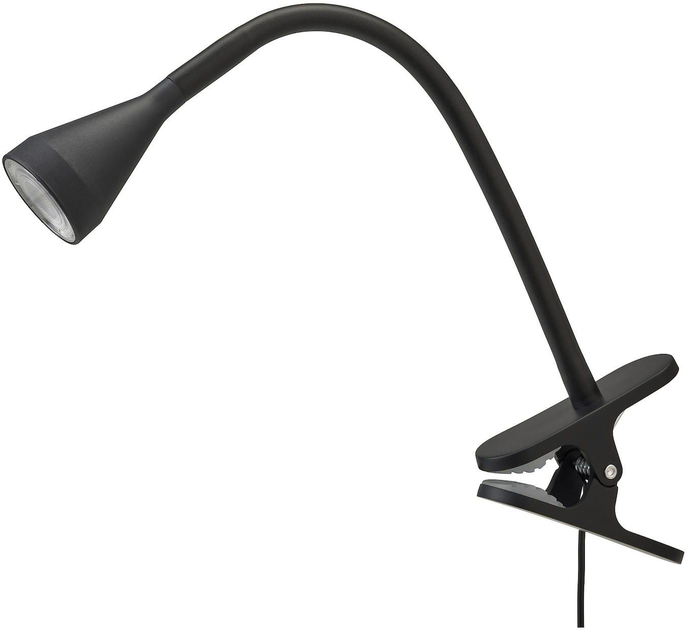 NÄVLINGE LED clamp spotlight - black