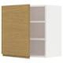 METOD خزانة حائط مع أرفف, أبيض/Lerhyttan صباغ أسود, ‎60x60 سم‏ - IKEA
