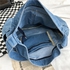 Casual Canvas Denim Crossbody Shoulder Tote Bag Soft Denim Handbag for Women Casual Hobo Tote Bag Retro Crossbody Bag Large Capacity Denim Purses（sky blue)