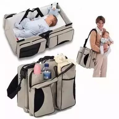 Baby Bag 3 In 1 - Diaper Bag, Travel Bed with net & Change Station