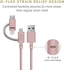 Native Union - Belt 2M Cable 3-in-1 Lightning, Micro and Type-C - Rose