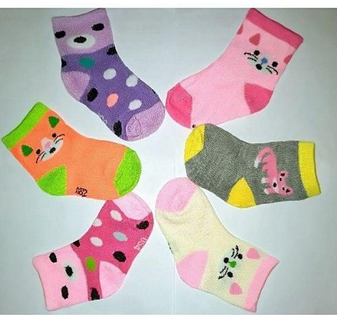 Fashion 6PCS Adorable Warm Children's Socks- Multicolour