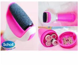 Scholl Velvet Soft Electronic Pedicure Foot File (Pink)