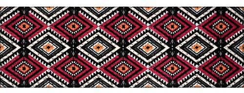 Arabesque Light Weight Runner Carpet, 200x67 cm, Multi Colors - MB10