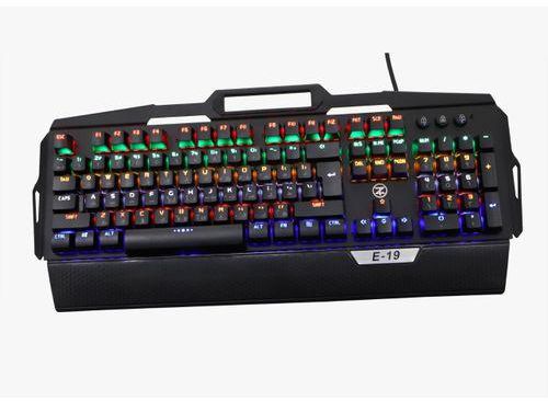 Techno Zone E19 RGB Mechanical Gaming Keyboard - Black - Blue Switch