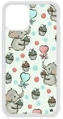 Printed Phone Cover For Iphone 12 Mini Elephants And Ice Cream