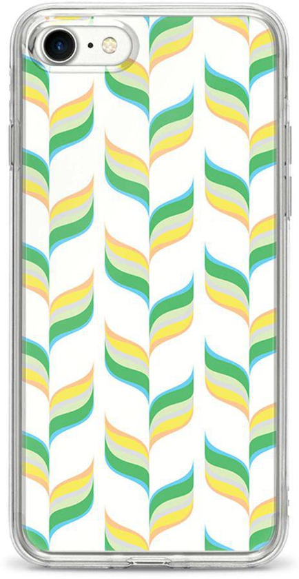 Protective Case Cover For Apple iPhone 8 Retro Leaves Full Print
