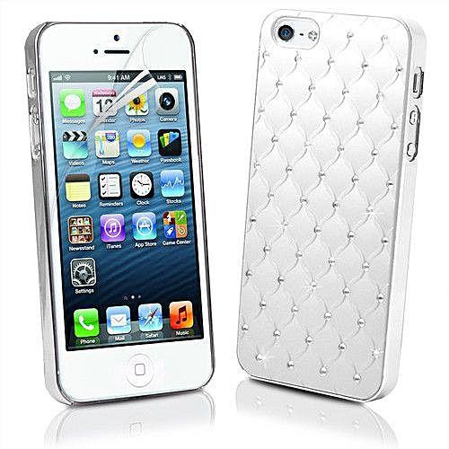 Calans Mobile Case Iphone 5/5S + Screen Protector - White