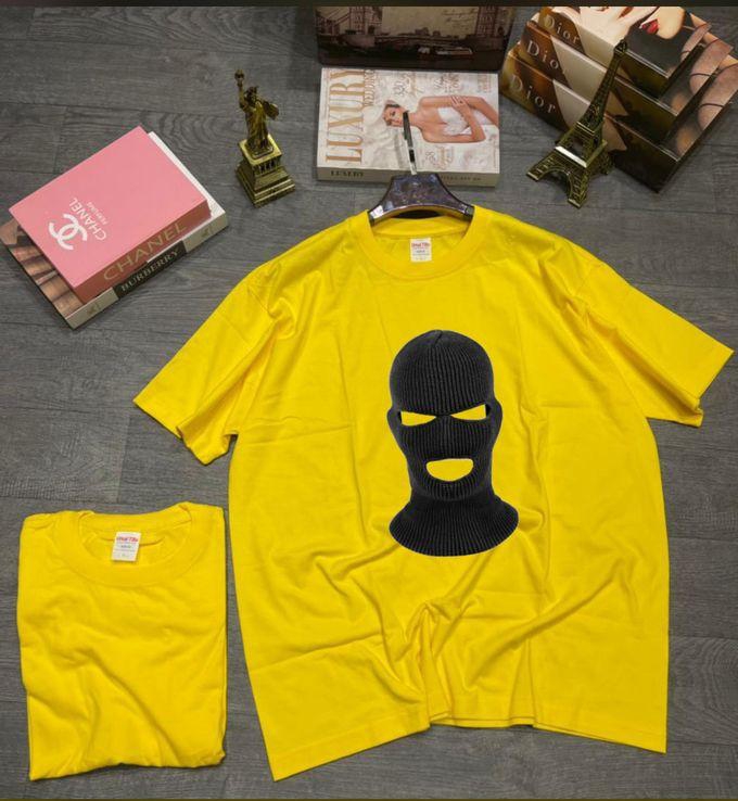 Anonymous Masked Crew Neck Yellow Tshirt
