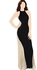 Long dress Color Black and Beige Size one beautiful