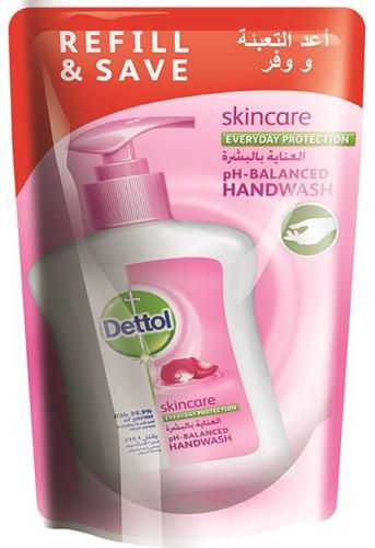 Dettol Anti - Bacterial Skin Care Liquid Hand Wash Pouch Refill  - 450 ml