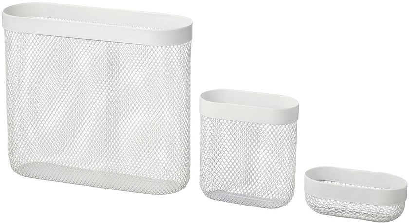 SKÅDIS Storage basket, set of 3 - white
