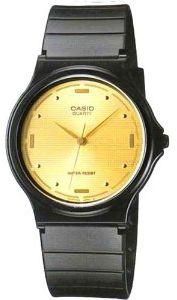 Casio Men's Gold Dial Resin Band Watch - MQ-76-9A