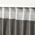 LENDA Curtains with tie-backs, 1 pair - dark grey 140x300 cm