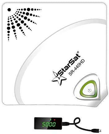 StarSat SR-440HD أبيض Full HD1080، 2xUSB، HDMI، 6000 قناة، EPG، MPEG4، مسح عيون عميء، PVR، DVBS2، يدعم الواي فاي (جهاز واي فاي غير متضمن)