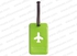 ALIFE DESIGN Happy Flight SQUARE Luggage Tag, 70 x 114 mm, Green