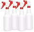 Plastic Spray Bottle (4 Pack, 700ml, All-Purpose) Heavy Duty Spraying Bottles Leak Proof Mist Empty Water Bottle for Cleaning Solution Planting Pet with Adjustable Nozzle and Measurements