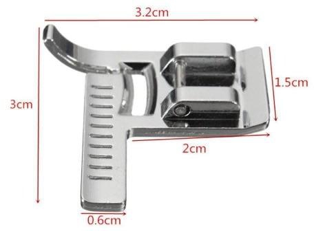 Sewing Machine Presser Foot With Ruler For Hemming