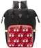 Waterproof Large Mummy Baby Diaper Bag Backpack - Black*Red