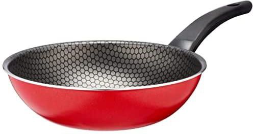 Trueval stir fry pan red size 24 cm