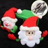 Eissely 2 Pcs Christmas Flash Brooch Light Badge Christmas Supplies Santa Claus Snowman