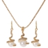 Mysmar Women's 18K Rose Gold Plated Pearl Jewelry Set [MM7]