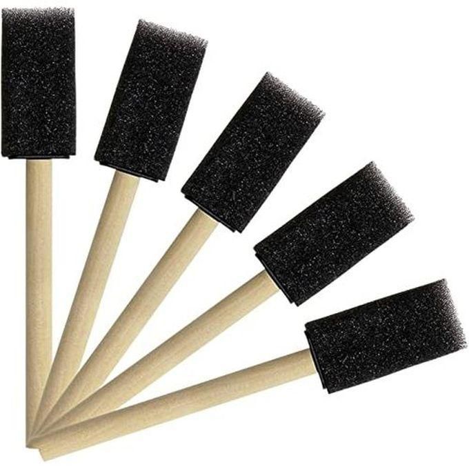 5 Pcs Tupalizy 1 Inch Sponge Brushes For Painting DIY Crafts Foam Paint Brush With Wooden Handles
