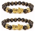 New Feng Shui Black Obsidian Wealth Bracelet Ring Set