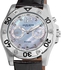 Akribos XXIV Ultimate Women's Mother of Pearl Dial Leather Band Watch - AK483BK