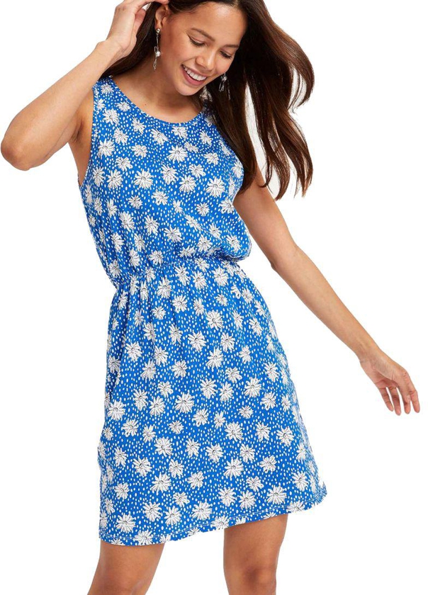 Flower Patterned Dress Blue