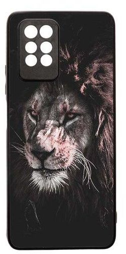TPU Protection and Hybrid Rigid Clear Back Cover Case Lion Face for Infinix Note 10 Pro / Infinix Note 10 Pro NFC