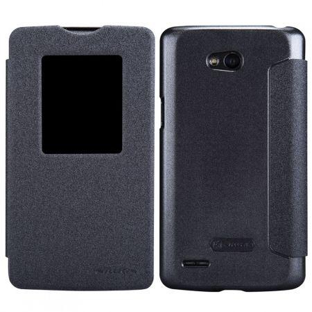 Nillkin LG L80 D380 Sparkle  Series Flip Leather Case Cover -Black