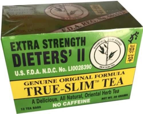 Dieters True Slim Tea – Extra Strength – 12 Tea Bags