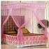 Generic Four-Stand Mosquito Net with Metallic Stand- Pink