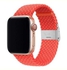 Replacement Strap 42mm-44mm Adjustable Nylon Braided Solo Loop Band For Apple Watch Series 1/2/3/4/5/6/SE Electric Orange