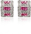Mysmar White Gold Plated Pink Crystal Jewelry Set [MM324]