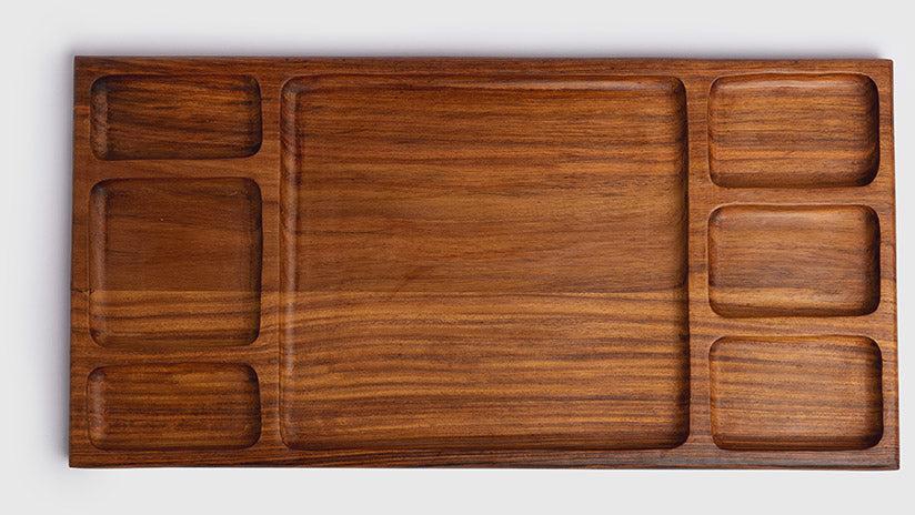Squared Square Wooden Serving Tray