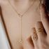 Fashion Moon Shape Star Pendant Alloy Luxury Clavicle Chain Necklace For Party-Golden