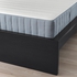 MALM Bed frame with mattress - black-brown/Valevåg extra firm 160x200 cm