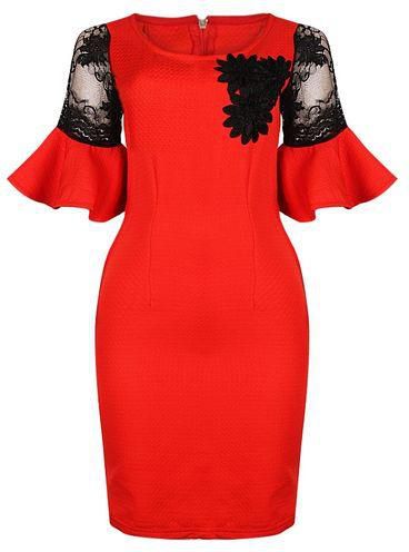 Juflex Red Dress With Bell Sleeve price from jumia in Nigeria - Yaoota!