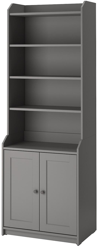 HAUGA High cabinet with 2 doors - grey 70x199 cm