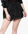 Black Chiffon Ruffle Skirt
